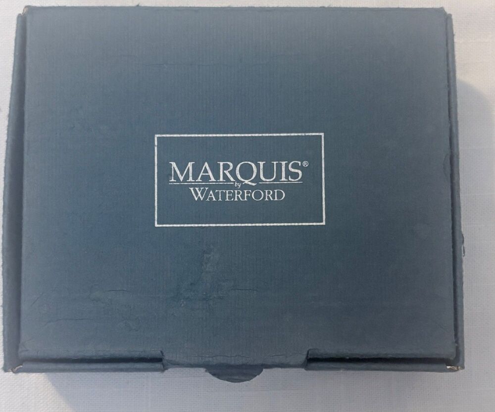 Vintage Waterford Marquis  Small Square Crystal Desk Clock